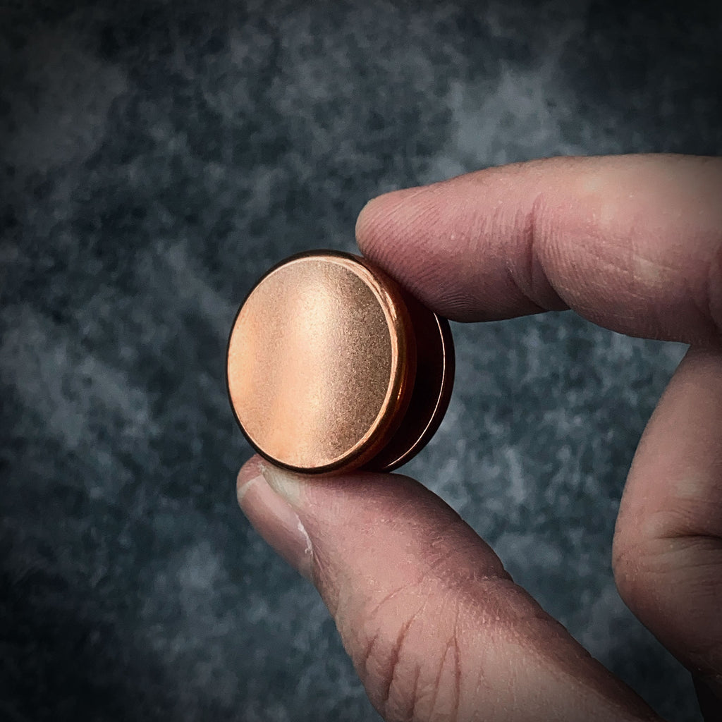 25 MM - PLATEAU BUTTONS - SS, TI, CU, BRONZE & ZIRC – Unquiet Hands