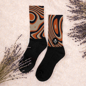 UQH Mokume Socks - Black Foot